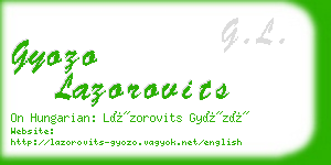 gyozo lazorovits business card